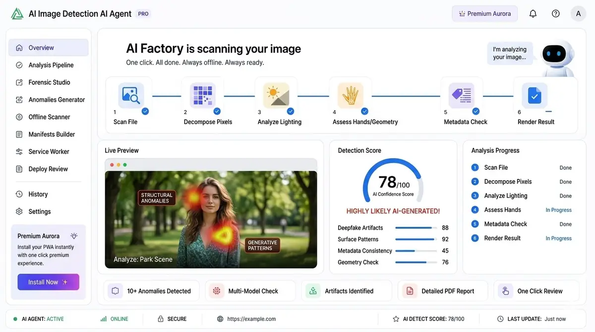 AI online reputation Game Master — example of the AI tool dashboard software